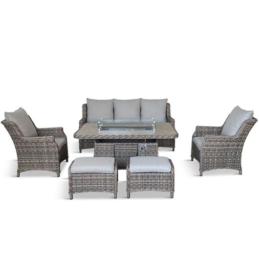Fern Living Everley Deluxe Lounge Set with fire pit